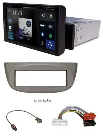 Pioneer DAB MP3 Bluetooth USB Autoradio für Renault Twingo ab 2015 beige-grau