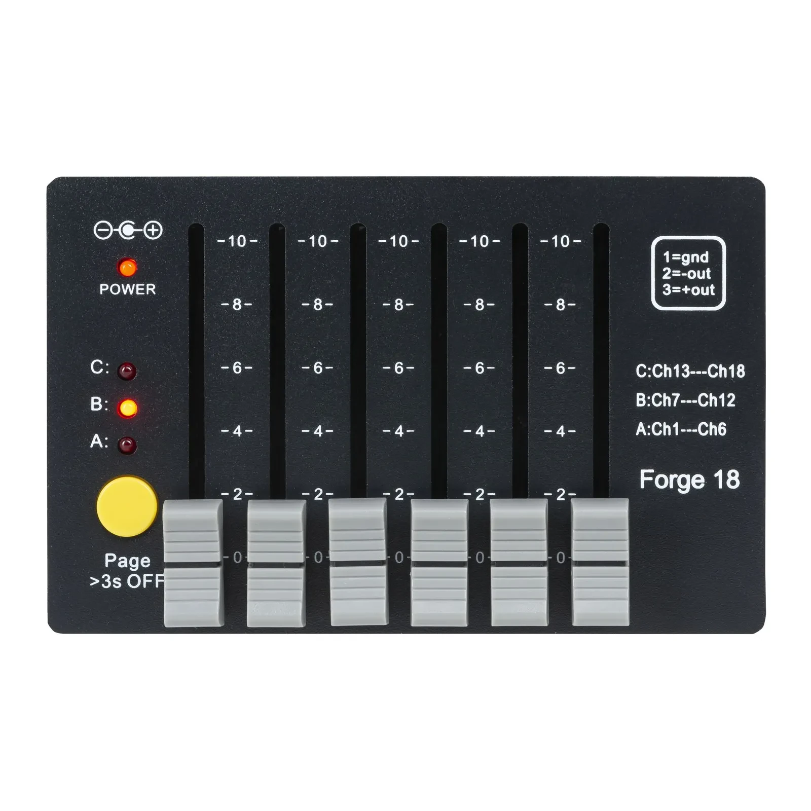 DMX Controller Forge 18, 18-Kanal, Kompakt, Ideal f. kleine Licht-Setups