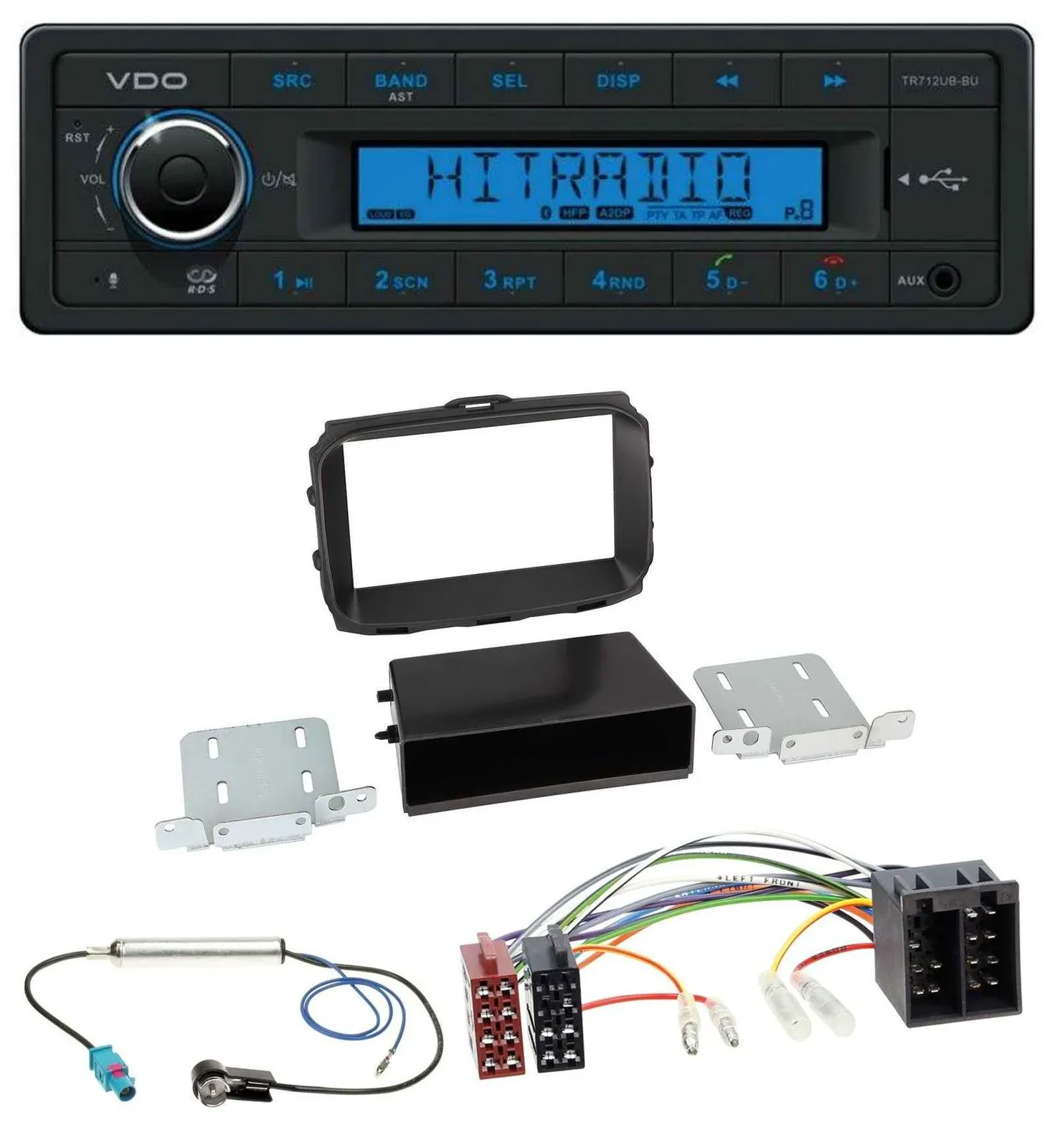 VDO Bluetooth AUX USB MP3 Autoradio für Alfa Romeo Giulietta 2013-2021 ISO