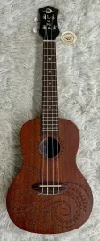 Luna Model UKE TC MAH Tattoo Mahogany Concert Size Acoustic Ukulele with Gig Bag