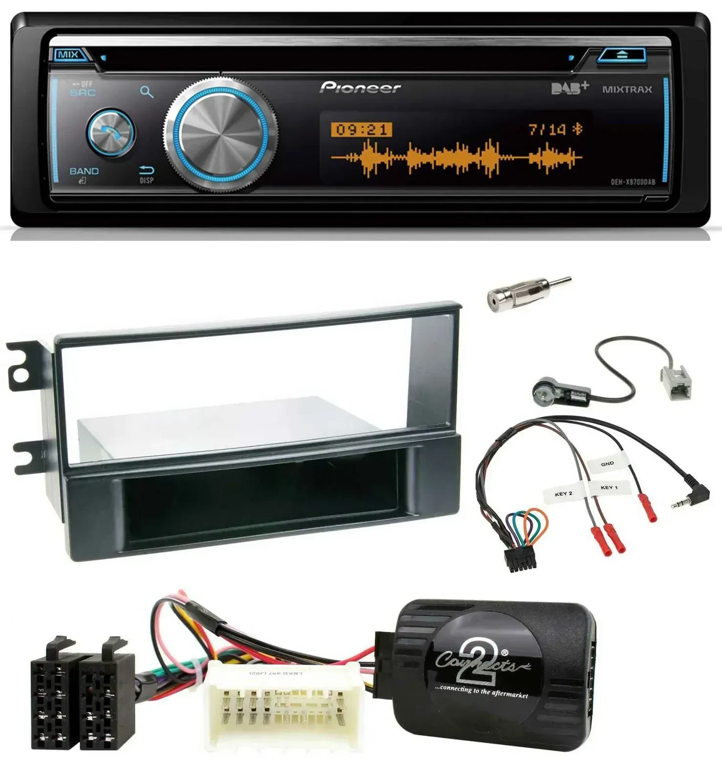Pioneer Lenkrad DAB USB CD Bluetooth Autoradio für Kia Sportage II 2008-2010