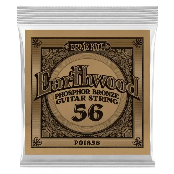 Струна для акустической гитары Ernie Ball P01856 Earthwood, фосфорная бронза, калибр 56