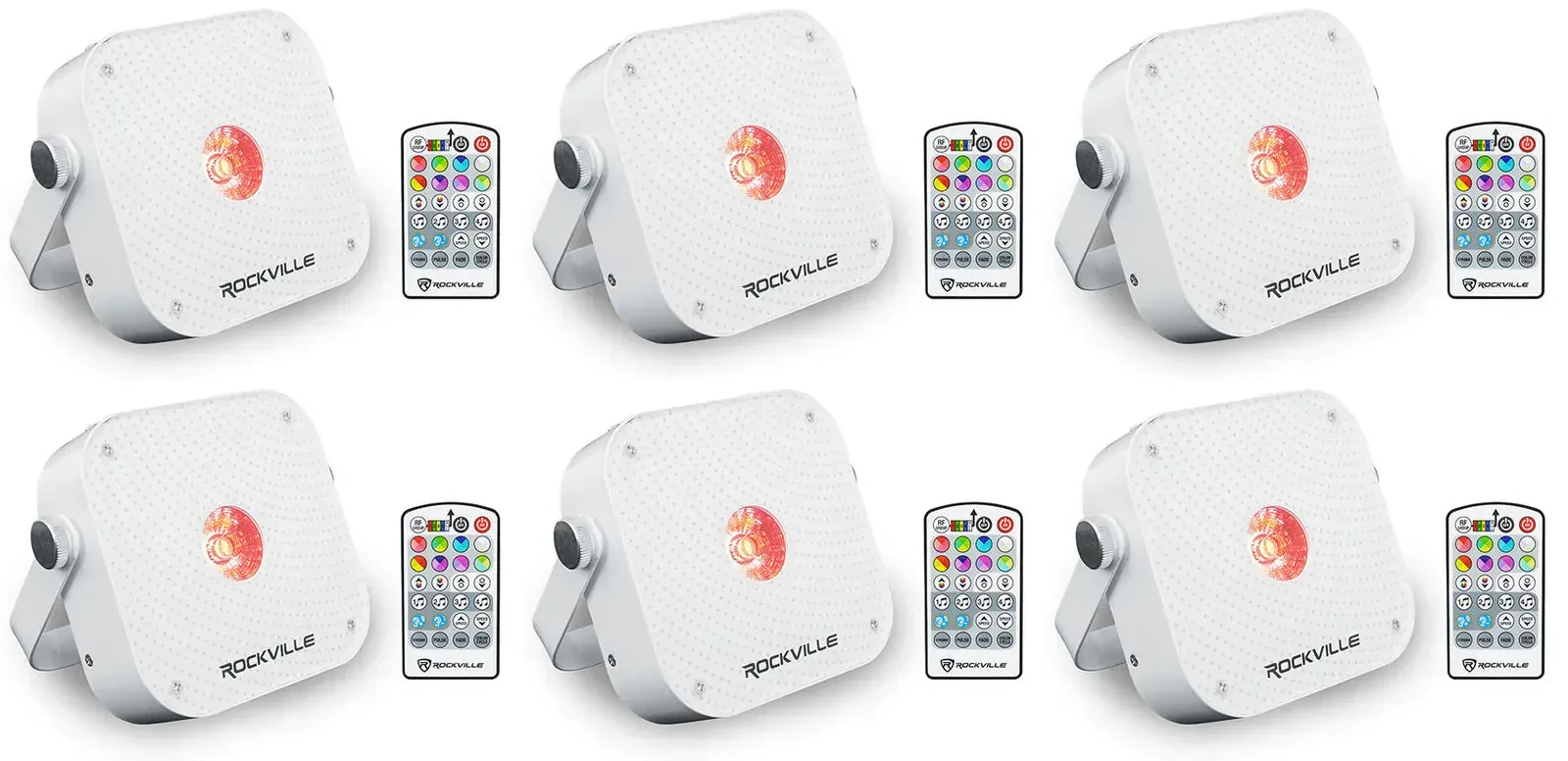 Светодиодный прибор Rockville MINI RF1 V3 White (6 штук)