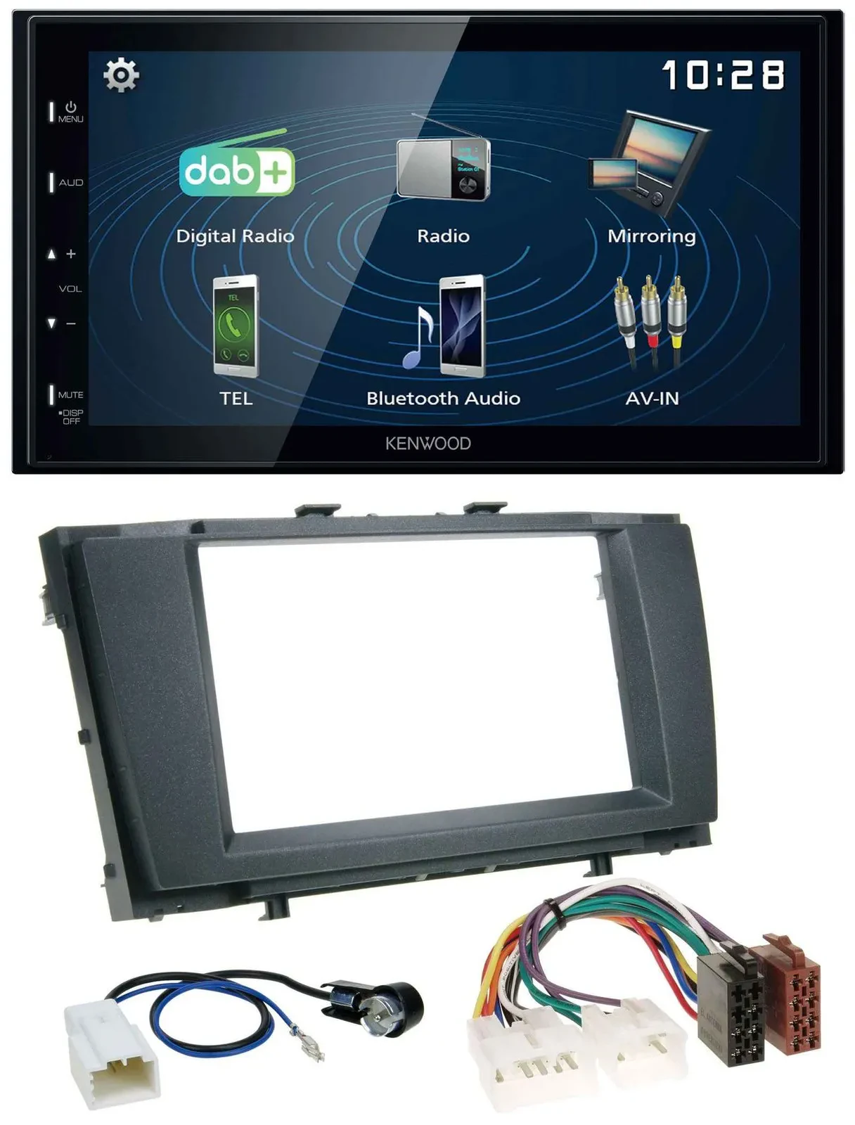 Kenwood 2DIN Bluetooth MP3 USB DAB Autoradio für Toyota Avensis 2009-2015