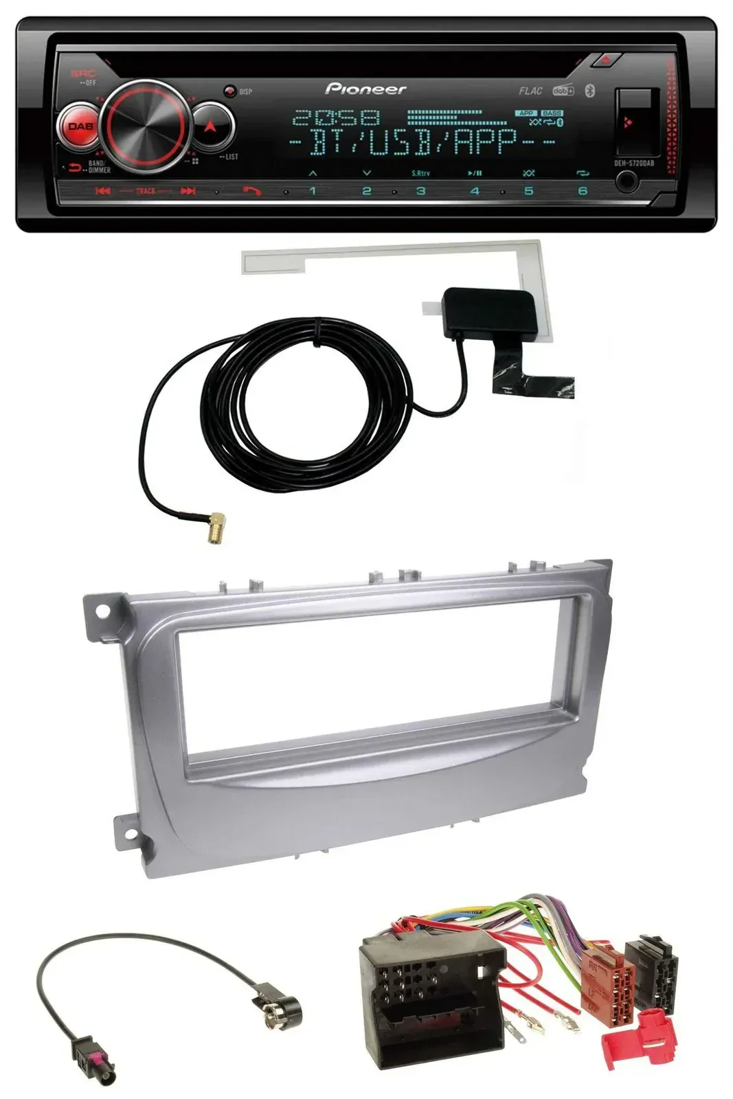 Автомагнитола для Ford Galaxy/C‑Max/Focus (с 2007) Pioneer DAB, CD, MP3, USB, Bluetooth