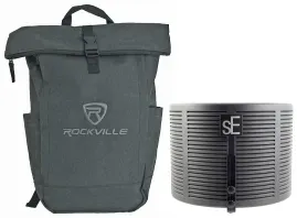 Se Electronics RF-X Acoustic Filter Isolation Shield Vocal Booth+Laptop Backpack