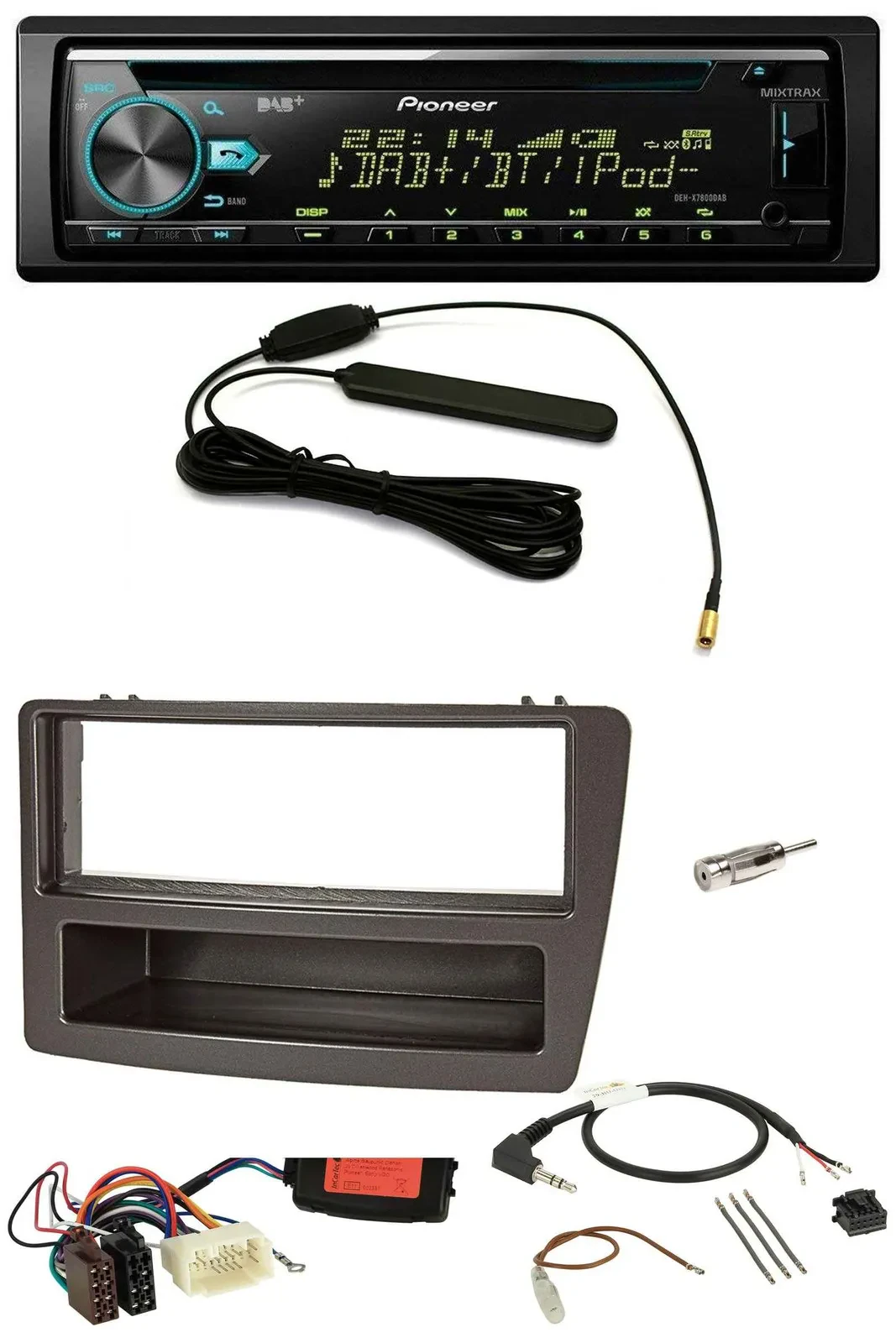 Автомагнитола для Honda Civic 04–06 Pioneer CD/MP3, DAB, USB, антрацит