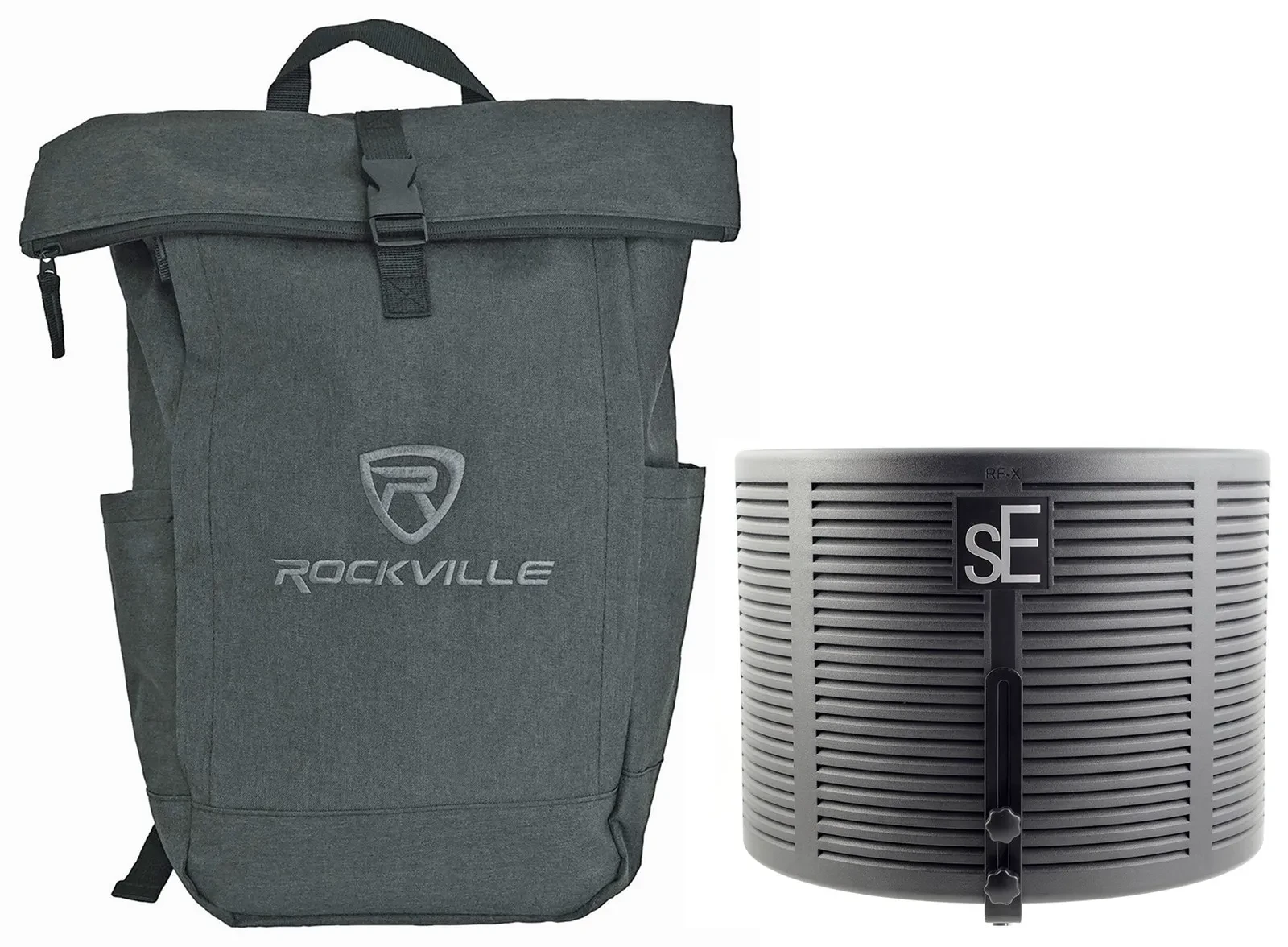 Se Electronics RF-X Acoustic Filter Isolation Shield Vocal Booth+Laptop Backpack