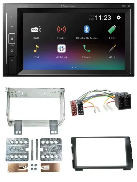 Pioneer DAB MP3 2DIN Bluetooth USB Autoradio für Kia Ceed 09-12 proCeed 11-13