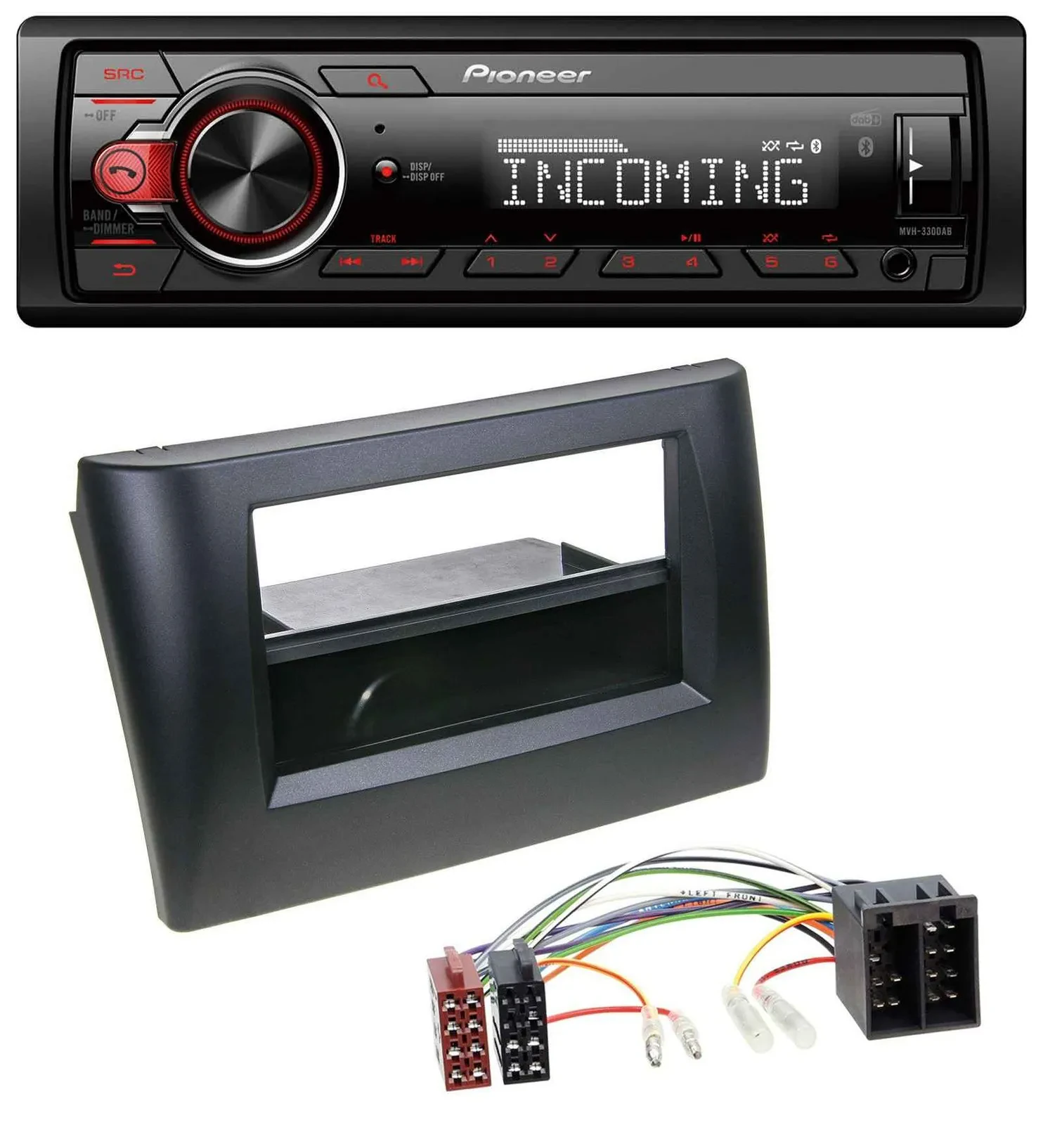 Pioneer Bluetooth USB DAB MP3 Autoradio für Fiat Stilo 192 01-08 Ablagefach
