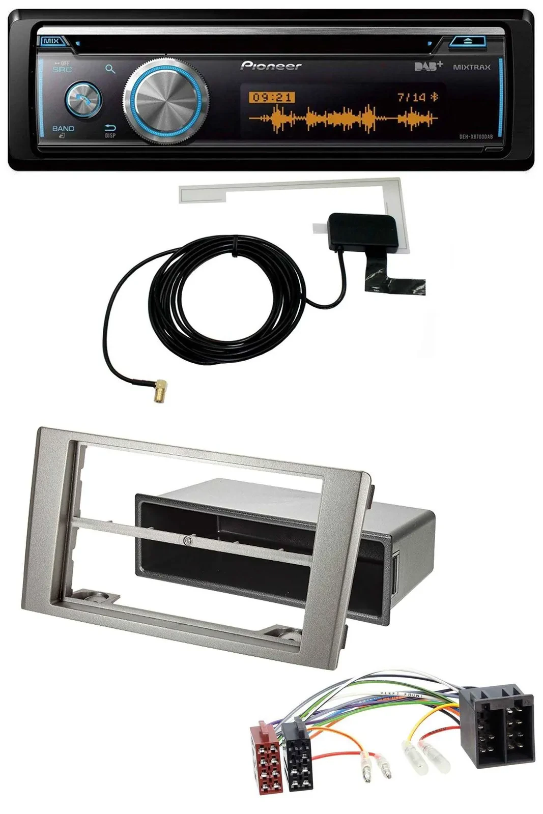 Автомагнитола для Iveco Daily (2006–2014) Pioneer Bluetooth, DAB, CD, USB, MP3, серебристая