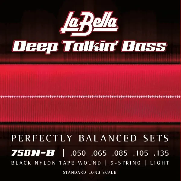 Струны для бас-гитары La Bella 750N-B Deep Talkin Bass Black Nylon 50-135
