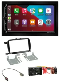 ESX 2DIN DAB USB MP3 Bluetooth Autoradio für Fiat 500X ab 2016 klavierlack schwa