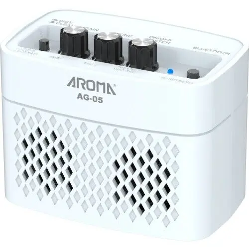 Комбоусилитель для электрогитары Aroma E05 Mini Bluetooth Electric Amp White