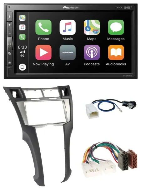 Pioneer USB MP3 DAB 2DIN Bluetooth Autoradio für Toyota Yaris (2007-2011)