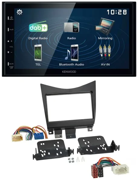 Kenwood 2DIN Bluetooth MP3 USB DAB Autoradio für Honda Accord 02-08 schwarz