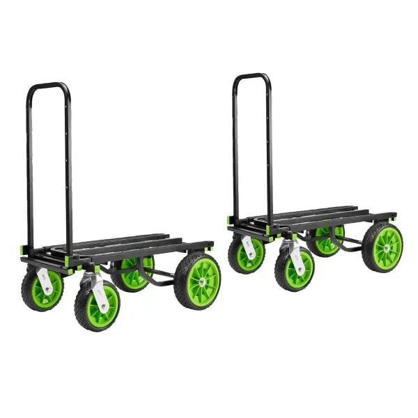 Gravity GR-GCARTL01B Multifunctional Large Trolleys Transport Carts 2-Pack