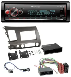 Автомагнитола Pioneer Bluetooth USB MP3 DAB для Honda Civic Hybrid FD3 (2006–2010) антрацит