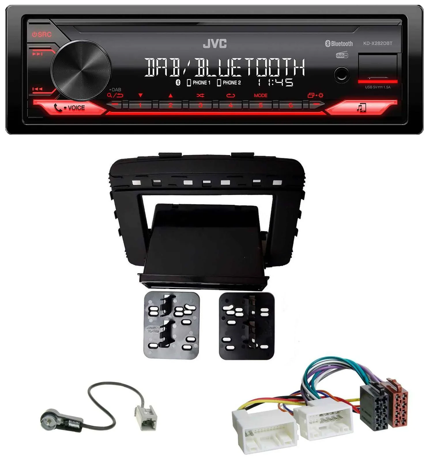 JVC Bluetooth USB DAB MP3 Autoradio für Kia Sorento (UM, ab 03/2015)