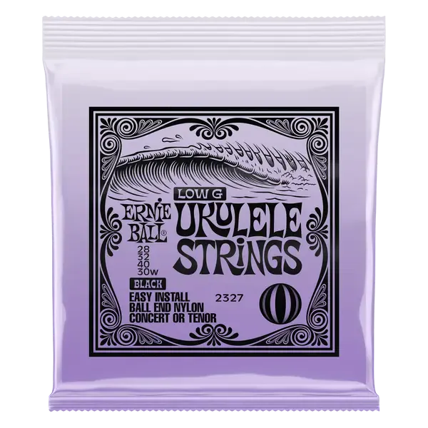 Струны для укулеле ERNIE BALL 2327 Ball end Black Nylon Wound G