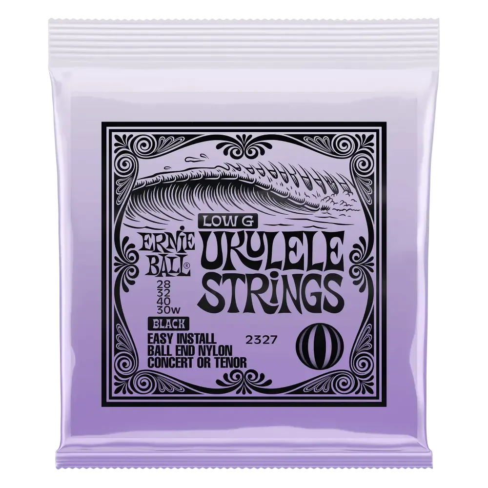 Струны для укулеле ERNIE BALL 2327 Ball end Black Nylon Wound G
