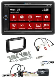 Blaupunkt TMC USB Lenkrad Bluetooth DAB 2DIN Navigation für Toyota Aygo 2014-202