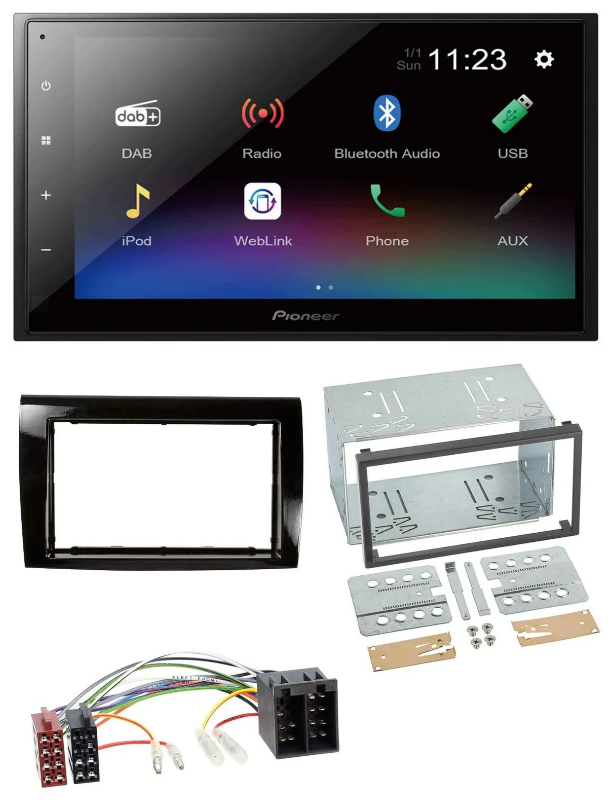 Автомагнитола Pioneer 2-DIN USB Bluetooth DAB для Fiat Bravo (с 2007)
