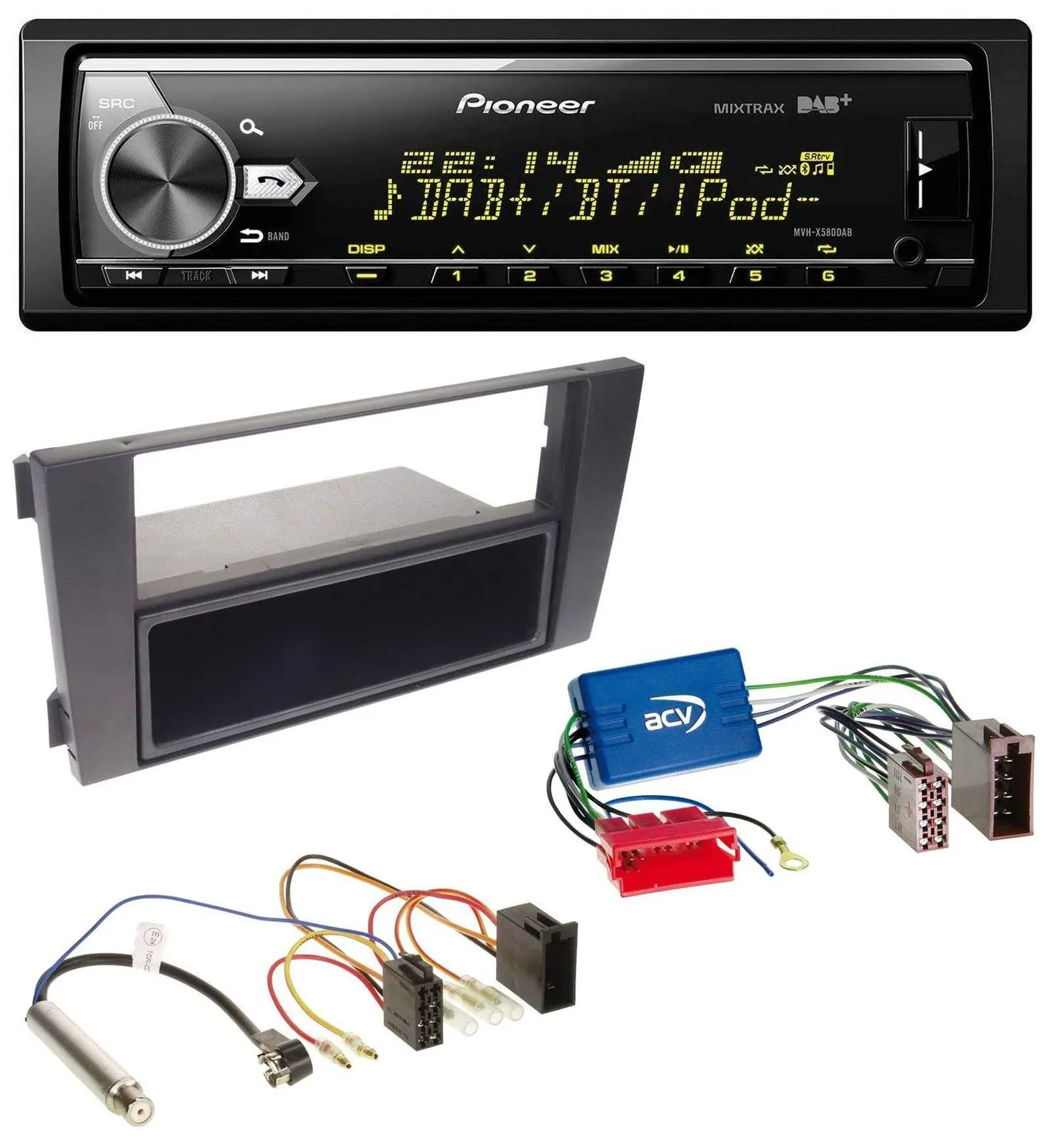 Pioneer Bluetooth USB DAB MP3 Autoradio für Audi A6 C5 01-05 Symphony Aktivsyste
