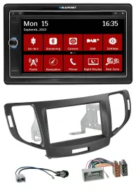 Blaupunkt Bluetooth DAB 2DIN USB DVD MP3 Autoradio für Honda Accord ab 11 anthra