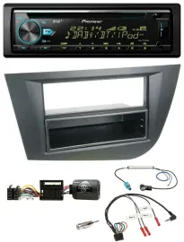 Автомагнитола Pioneer DAB, CD, USB, Bluetooth, для Seat Leon 2005–2010, черная, поддержка кнопок на руле