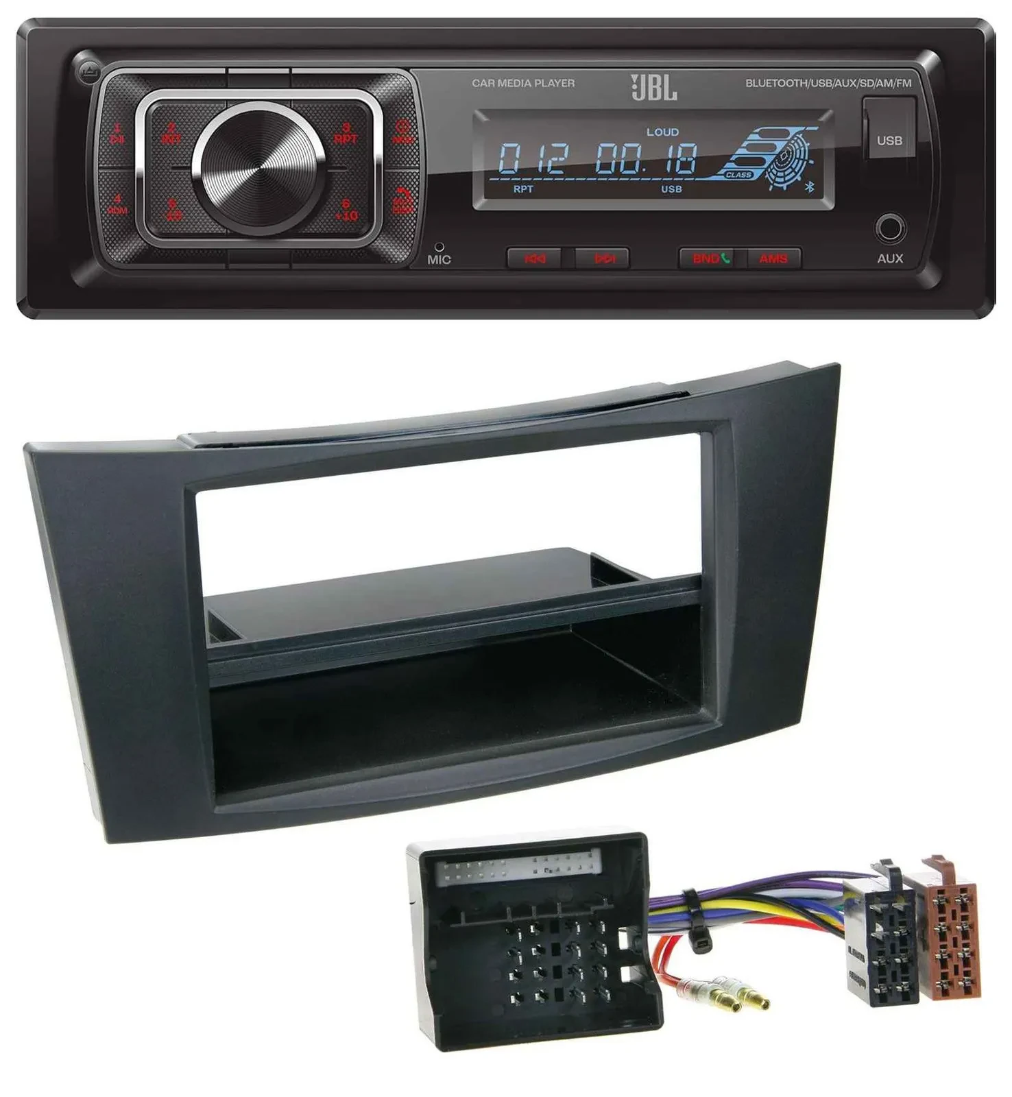 JBL SD AUX MP3 USB Bluetooth Autoradio für Mercedes CLS, E-Klasse W211