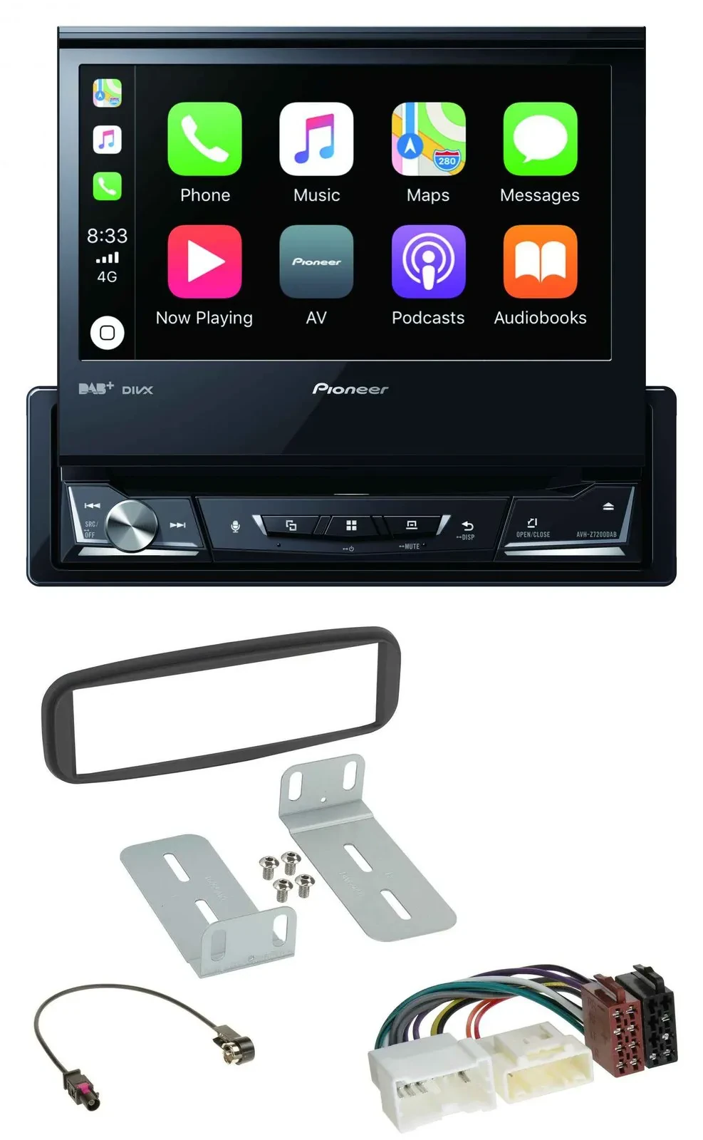 Pioneer DVD Bluetooth DAB USB MP3 Autoradio für Renault Clio (2012-2017)