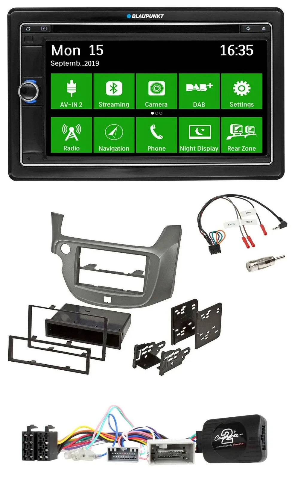 Автомагнитола для Honda Jazz (с 2014) Blaupunkt 2DIN, Bluetooth, DAB, USB, TMC навигация