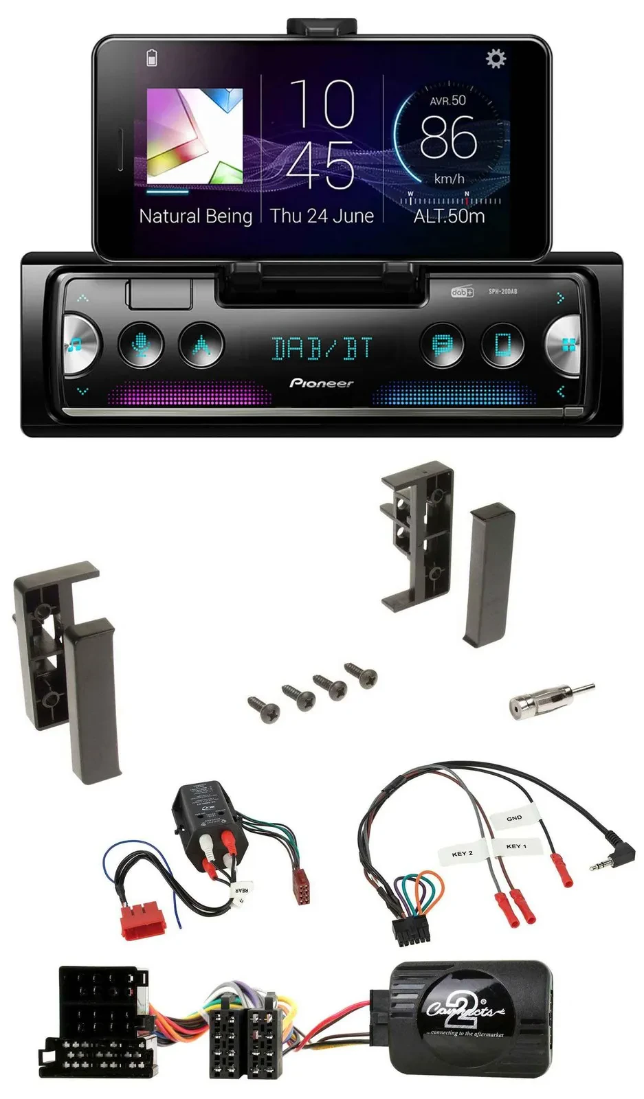 Pioneer USB Lenkrad Bluetooth DAB Autoradio für Audi A3 A4 A6 99-00 BOSE-Vollakt