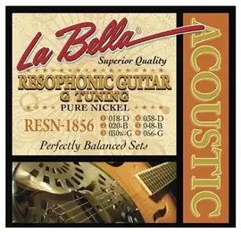 Струны для резонаторной гитары La Bella RESN-1856 G Tuning 18-56