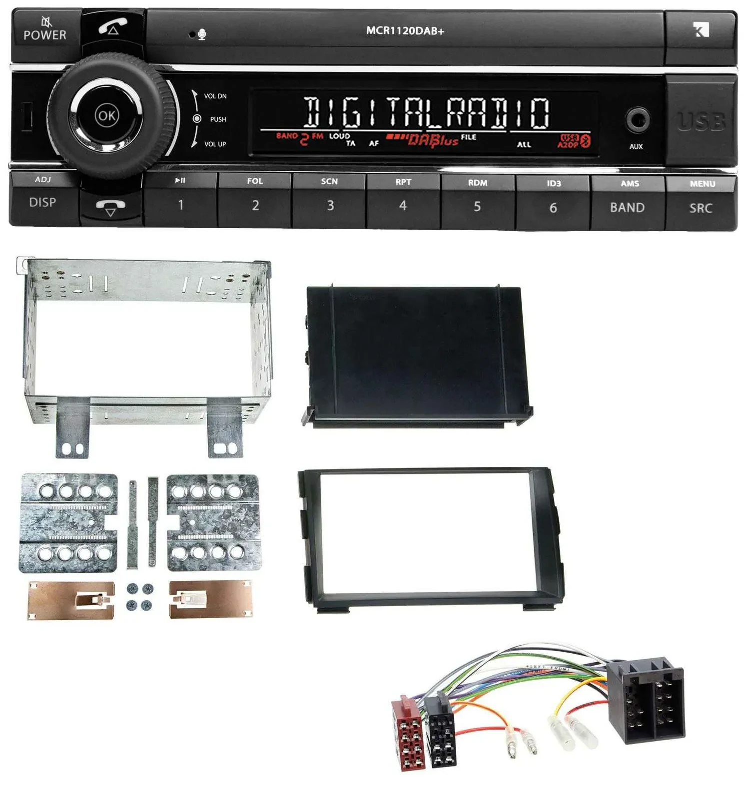 Автомагнитола Kienzle Bluetooth MP3 USB DAB для Kia Ceed 2009–2012, proCeed 2011–2013