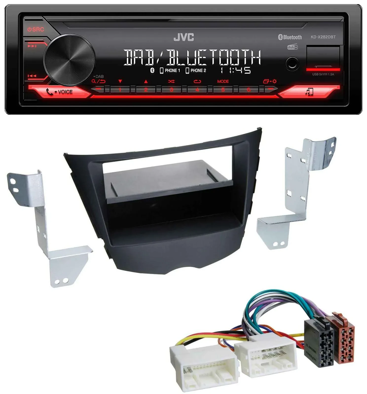 JVC Bluetooth USB DAB MP3 Autoradio für Hyundai Veloster (ab 2011)