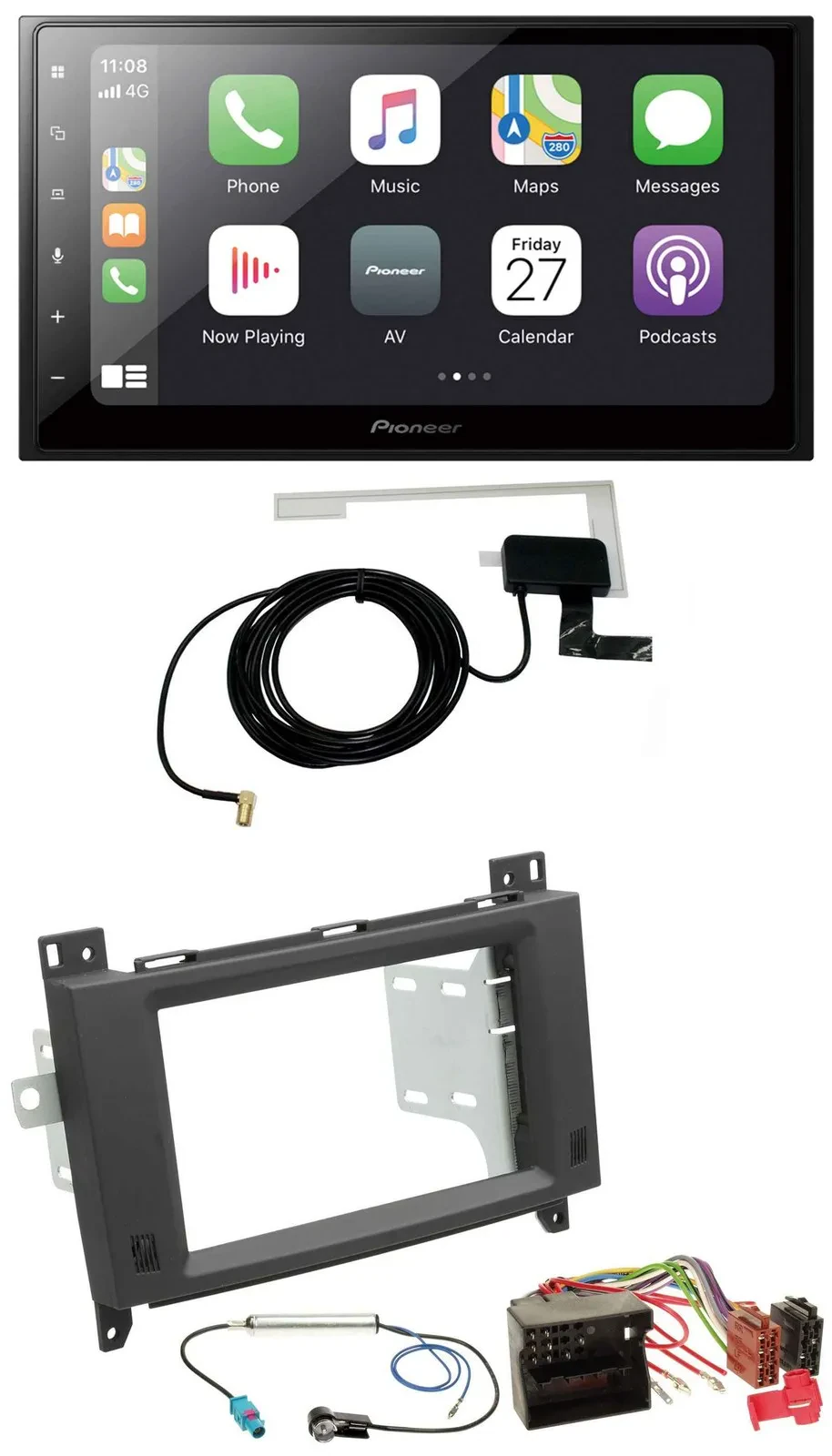 Автомагнитола для Mercedes Vito/Viano (2006–2014) Pioneer 2-DIN USB MP3 Bluetooth DAB