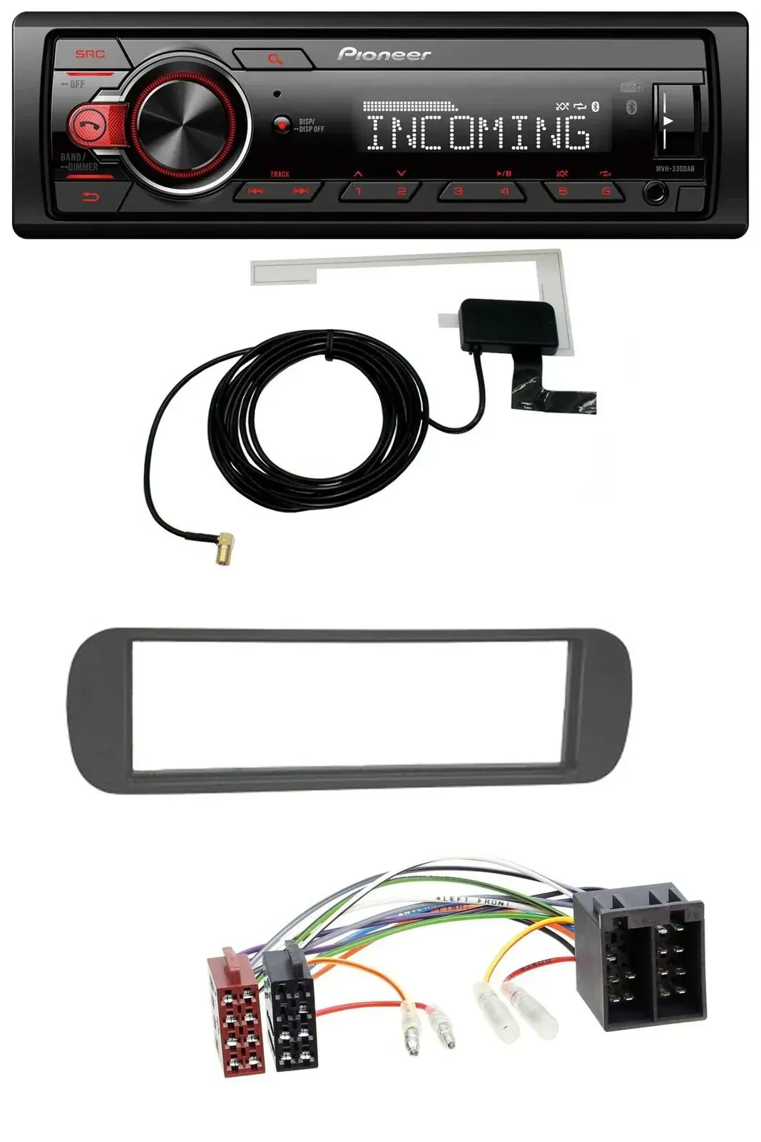 Автомагнитола Pioneer MP3/AUX/CD/DAB/USB для Lancia Y (1996–2004) черный
