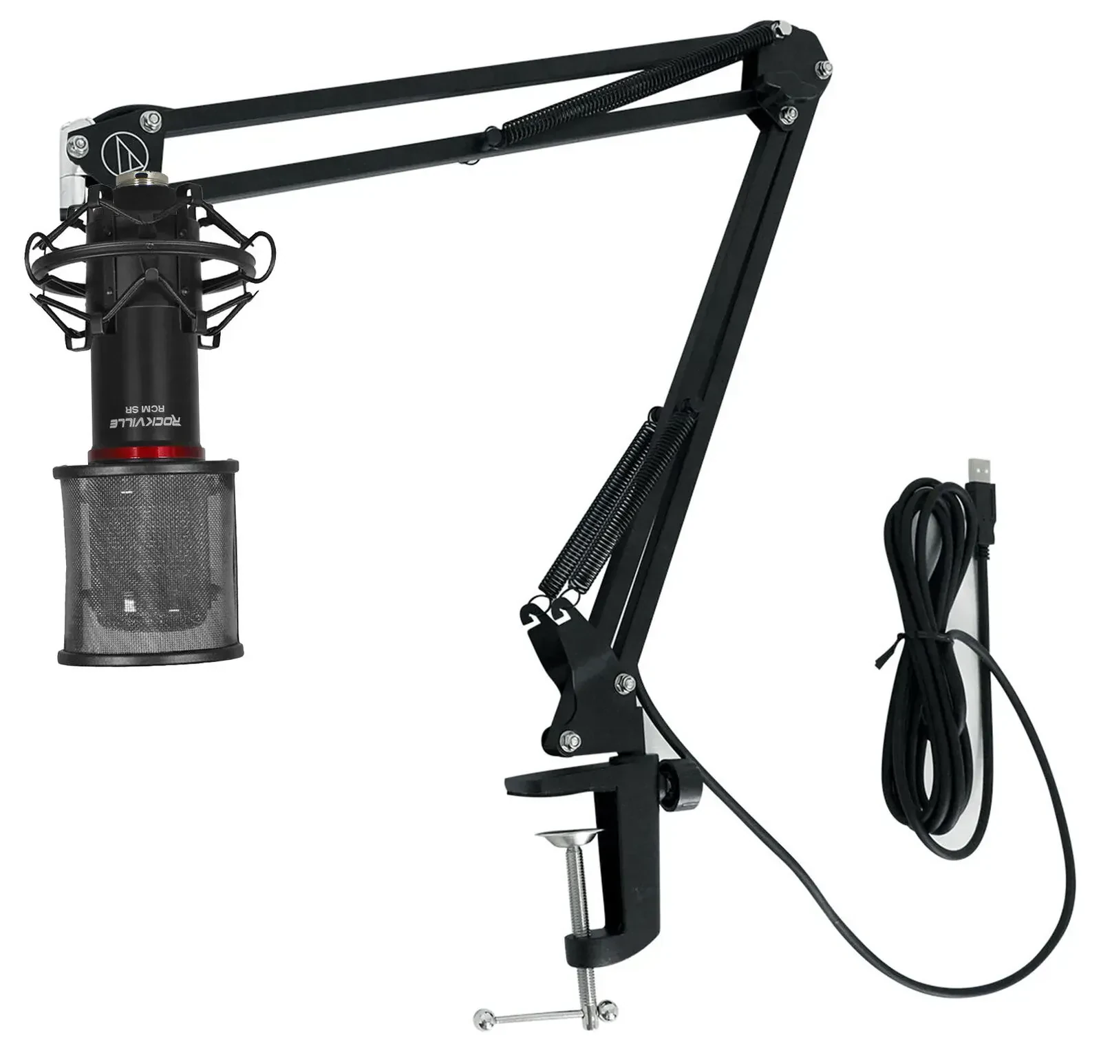 Студийный микрофон Rockville RCM SR Studio Black с аксессуарами