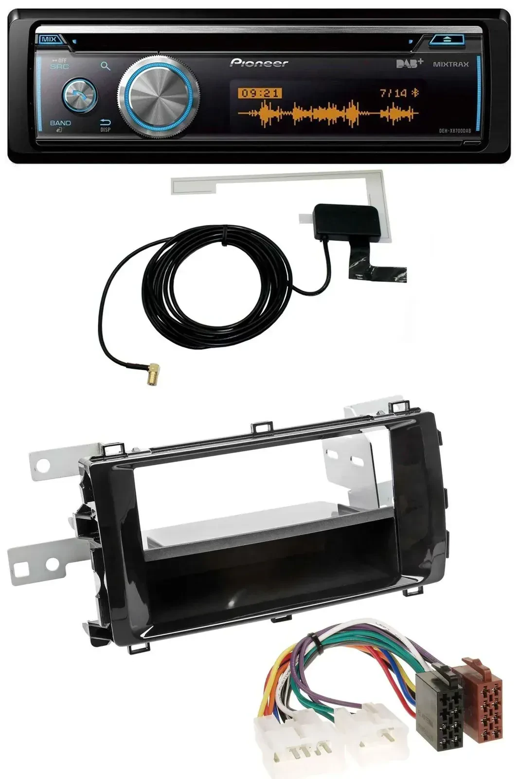 Pioneer Bluetooth DAB MP3 USB CD Autoradio für Toyota Auris (ab 2013) schwarz