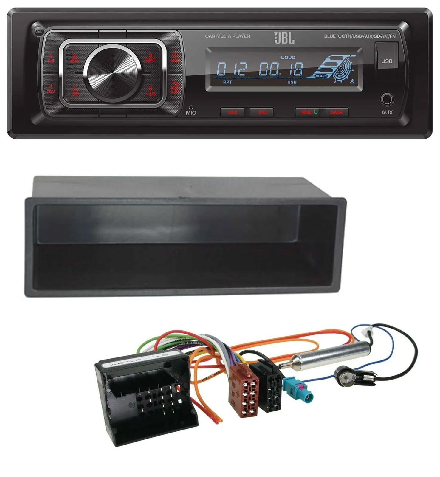 JBL SD AUX MP3 USB Bluetooth Autoradio für Citroen Berlingo, C2, C3, Jumpy