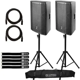 DAS Altea 415A Powered/Active 15" 2-Way Wireless Audio DJ PA Speakers Pair+Stan