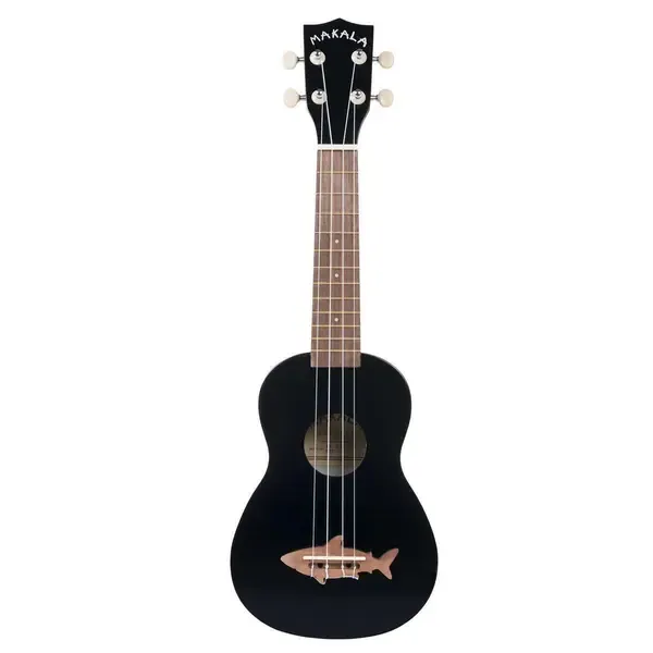 Укулеле сопрано Kala Matte Black Tip Makala Shark Soprano Ukulele с чехлом