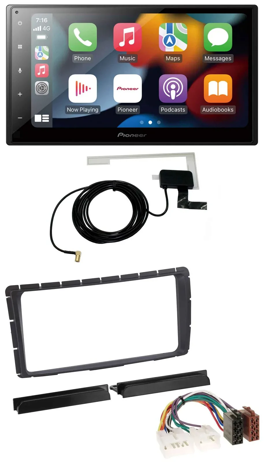 Автомагнитола для Toyota Hilux Pioneer 2-DIN, MP3, USB, Bluetooth, DAB