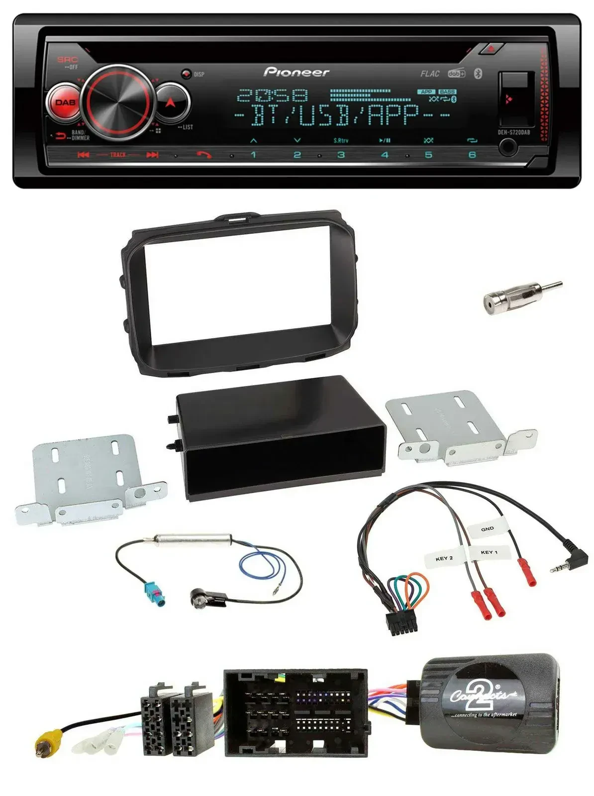 Автомагнитола Pioneer DAB CD Bluetooth USB для Alfa Romeo Giulietta (940) Facelift 2 с поддержкой управления на руле