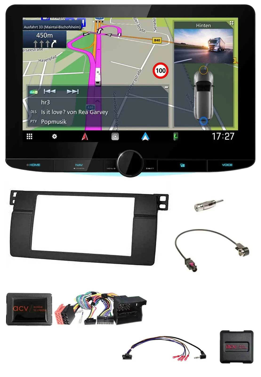 Автомагнитола для BMW 3 Series E46 (2002–2006) Kenwood 2DIN Bluetooth DAB TMC USB навигация
