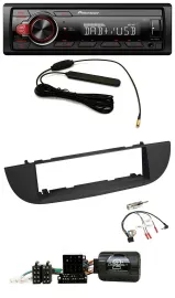 Pioneer MP3 DAB 1DIN Lenkrad USB Autoradio für Fiat 500 ab 2007 schwarz