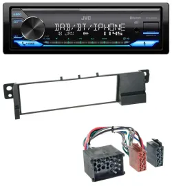 JVC Bluetooth DAB USB MP3 Autoradio für BMW 3er E46 (Rundpin, ab 1998)