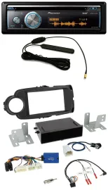 Pioneer CD USB Bluetooth DAB Lenkrad Autoradio für Toyota Yaris ab 2014 schwarz